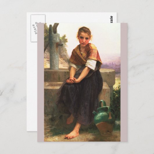 De gebroken Pitcher van Bouguereau Briefkaart (Voorkant / Achterkant)