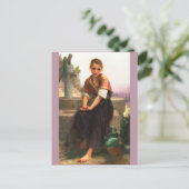 De gebroken Pitcher van William-Adolphe Bouguereau Briefkaart (Staand voorkant)