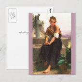 De gebroken Pitcher van William-Adolphe Bouguereau Briefkaart (Voorkant / Achterkant)