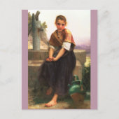 De gebroken Pitcher van William-Adolphe Bouguereau Briefkaart (Voorkant)