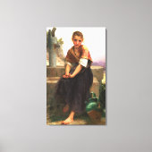De gebroken Pitcher van William-Adolphe Bouguereau Canvas Afdruk (Voorkant)