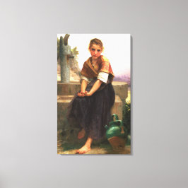 De gebroken Pitcher van William-Adolphe Bouguereau Canvas Afdruk