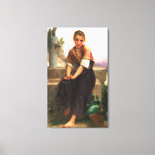 De gebroken Pitcher van William-Adolphe Bouguereau Canvas Afdruk (Voorkant)