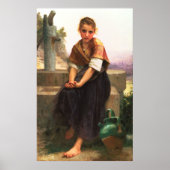 De gebroken Pitcher van William-Adolphe Bouguereau Poster (Voorkant)