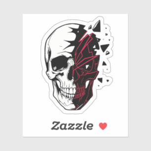 De gebroken schedel sticker