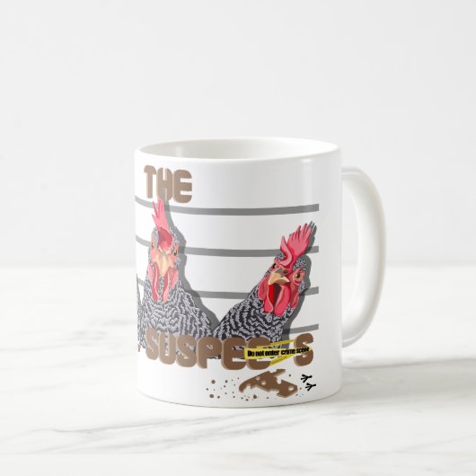 De gebruikelijke CHICKEN-verdachten - Barred Rock  Koffiemok (Voorkant rechts)