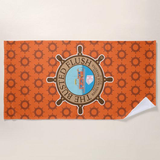 De gebusted spoeling (Oranje) - Strandlaken (Voorkant)