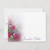 De gecalligrafeerde Bloemen van de Rozen van de Wa Notitiekaartje (Achterkant)