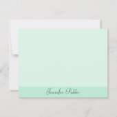 De gecalligraveerde Groene Moderne Sjabloon van de (Achterkant)