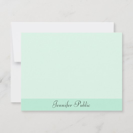 De gecalligraveerde Groene Moderne Sjabloon van de (Achterkant)