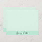 De gecalligraveerde Groene Moderne Sjabloon van de (Voorkant / Achterkant)