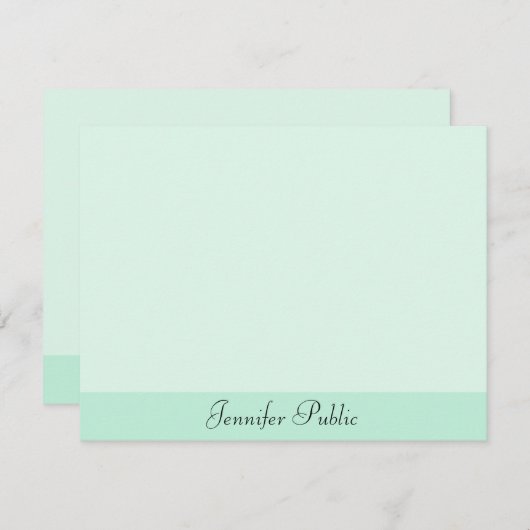 De gecalligraveerde Groene Moderne Sjabloon van de (Voorkant / Achterkant)