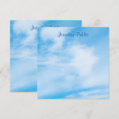 De gecalligraveerde Naam van het Manuscript Blauwe Notitiekaartje (Voorkant / Achterkant)