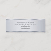 De gecalligraveerde Zilveren Sjabloon van het Manu Mini Visitekaartje (Achterkant)