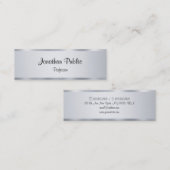 De gecalligraveerde Zilveren Sjabloon van het Manu Mini Visitekaartje (Voorkant / Achterkant)