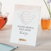 De gecodeerde veiligheid draag een maskerbedrijf reclamebord met voetstuk (Insitu)