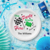 De gecontroleerde Partij van de Vlag begint hier N Papieren Bordje (Feest)