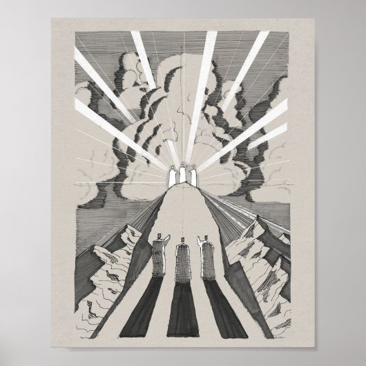 De gedaanteverwisseling – Jezus, Mozes en Elia Poster (Voorkant)