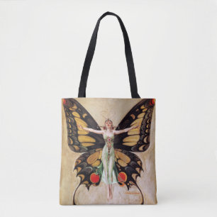 De gedaanteverwisseling van de Flapper Girl tot vl Tote Bag