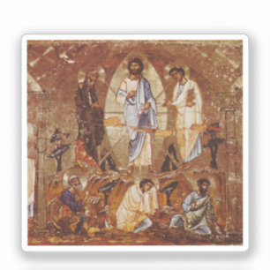 De gedaanteverwisseling van het icoon Christus Sticker