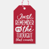 DE GEDACHTE DIE GRAPPIG KERSTROOD TELT CADEAULABEL (Voorkant)