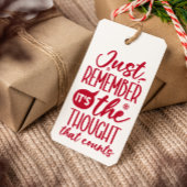 DE GEDACHTE DIE GRAPPIG KERSTROOD TELT CADEAULABEL