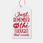 DE GEDACHTE DIE GRAPPIG KERSTROOD TELT CADEAULABEL (Voorkant)