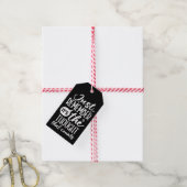 DE GEDACHTE ERACHTER FUNCHRISTMAS ZWART CADEAULABEL (Met Touw)
