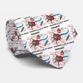 De gedachte vereist veel zenuw (synapse) stropdas (Opgerold)