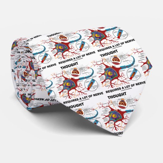 De gedachte vereist veel zenuw (synapse) stropdas (Opgerold)