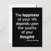 De Gedachten van de kwaliteit? Dan het Gelukkig Briefkaart (Voorkant / Achterkant)