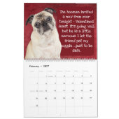 De gedachten van mijn Pug-agenda Kalender (Feb 2027)