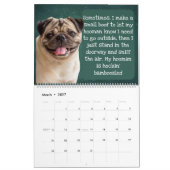 De gedachten van mijn Pug-agenda Kalender (Mar 2027)