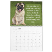 De gedachten van mijn Pug-agenda Kalender (Jan 2027)
