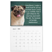 De gedachten van mijn Pug-agenda Kalender (Mar 2026)