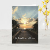 De gedachten zijn met u Kaart (Gele Bloem)