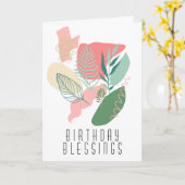 De gedempte Zegen van de Verjaardag van Kaart (Gele Bloem)