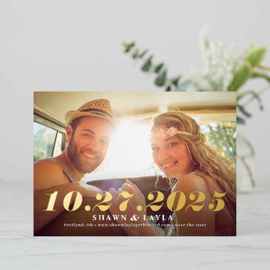 De gedenkwaardige FOLIE van de Datum die de Kaart  (Staand Voorkant)