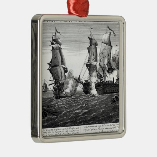 De gedenkwaardige strijd tussen kapitein Pearson Metalen Ornament (Rechts)