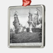 De gedenkwaardige strijd tussen kapitein Pearson Metalen Ornament (Links)