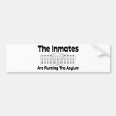 De gedetineerden lopen het asielstelsel bumpersticker (Voorkant)