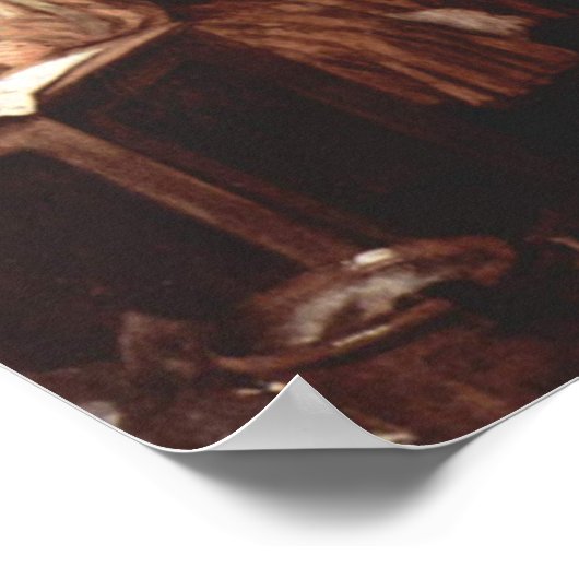 De gedimde dichter (Hogarth 1736) Poster (Hoek)