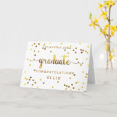 De gediplomeerde Gouden Gepersonaliseerde Kaart (Gele Bloem)