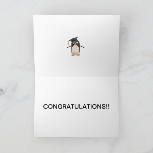 De Gediplomeerde van de pinguïn Kaart (Binnen)