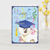 De Gediplomeerde van Frise van Bichon Kaart (Gele Bloem)