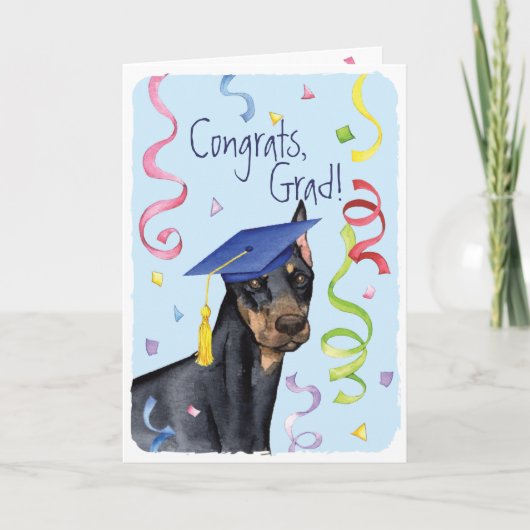 De Gediplomeerde van Pinscher van Doberman Kaart (Voorkant)