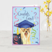 De Gediplomeerde van Yorkie Kaart (Gele Bloem)