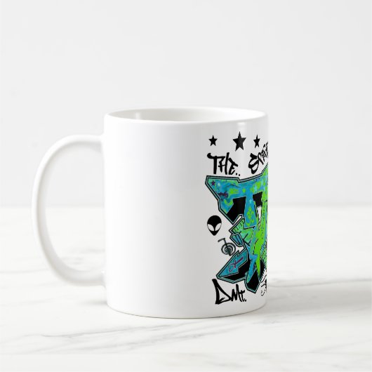 De gedistilleerde molecule-mok ayahuasca koffiemok (Links)