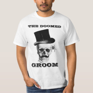 De gedoemde bruidegom grappig bruiloft ontwerp t-shirt