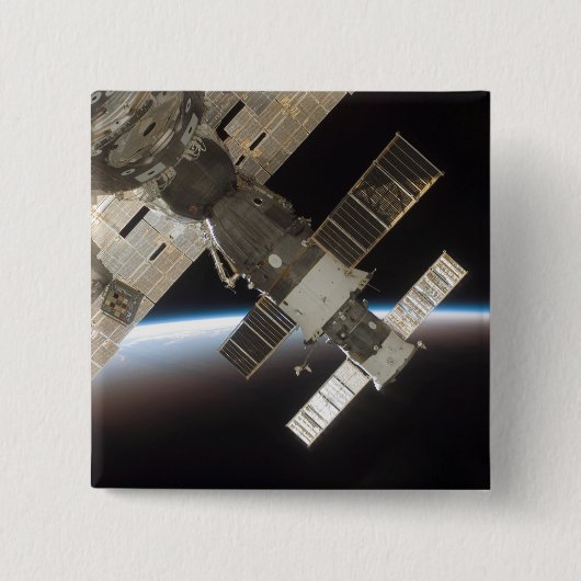 De gedokte Soyuz 13 Vierkante Button 5,1 Cm (Voorkant)